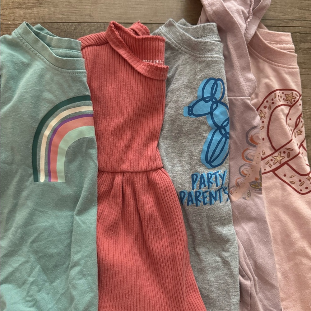 Bundle of girls long sleeve tops size 2T